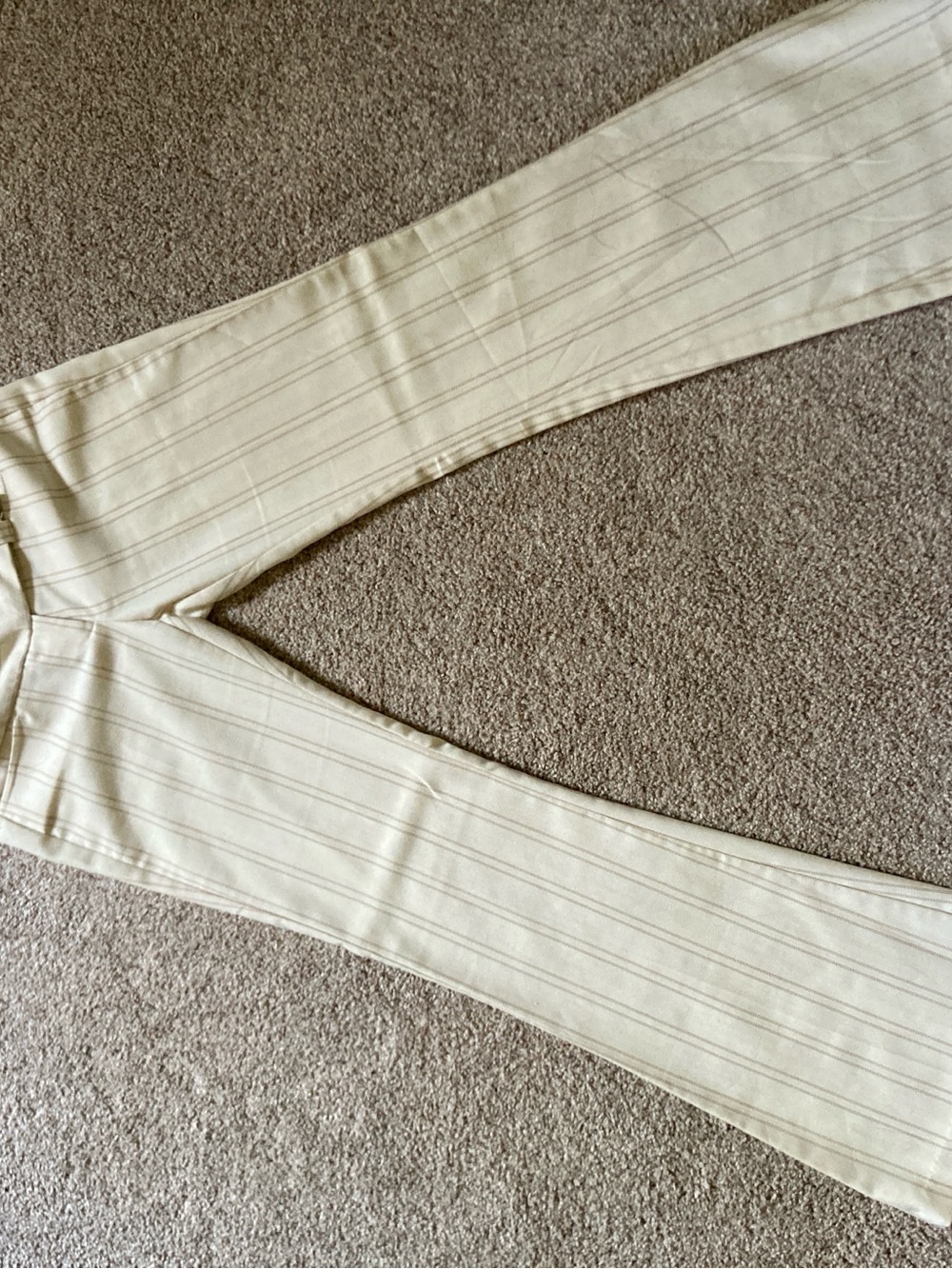 Fresh & Wear Cream Pinstripe Trousers